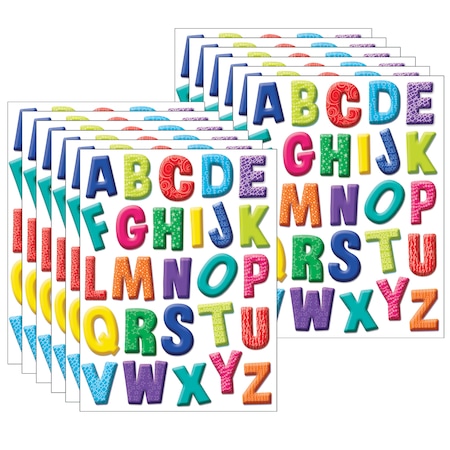 Eureka Color My World Alphabet Window Clings, 12 Sheets 836071